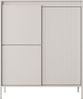 AX LIVING Trentinis 3T Highboard modern Beige, 103,5 cm, geriffeltes Bild 2