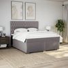 vidaXL Boxspringbett mit Matratze Taupe 180x200 cm Stoff 3290578 Bild 3