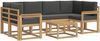 vidaXL Outdoor-Sofagarnitur mit Kissen 7 pcs Weiß und Anthrazit 3387306 Bild 2