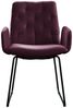 KAWOLA Stuhl NEW CHARME Esszimmersessel Velvet purple 87 x 66 x 59 cm Bild 3
