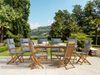 Gartentisch Set MAUI Akazienholz 160 220x85x74 cm Grau Bild 3