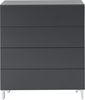 Kommode >Redditch< in Anthrazit aus Metall - 80x95x41cm (BxHxT) Bild 3