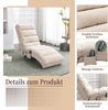 LVHOM Relaxsessel Sackleinen Massage-Liege INDOOR PREMIUM, Ergonomische Fernbedienungs-Steuerung, 5 sanfte Massageprogramme, Elektrischer Massagesessel Bild 4