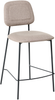 Set mit 2 Barstühlen DUETTE Kunstleinen Taupe Bild 4