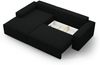 Micadoni Schlaf-Ecksofa Jodie 3-Sitzer Links Boucle Schwarz Bild 4
