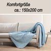 Kuscheldecke "Teddy Fleece" Sherpa/Flanell, 150x200cm Blau Bild 5