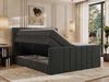 Boxspringbett INERO KING DUO mit Stauraum, Doppelbett 180x200, Bett mit Multipocket-Matratze H4 und Topper T25, modernes Boxspringbett, hohe Kopfteil - Dunkelgrau Stukture Bild 4