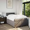 Boxspringbett mit Matratze, Stoff, Viereckige, grauer Fuß, Taupe, 120x200 cm, true Bild 4