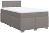 Boxspringbett mit Matratze, Stoff, Viereckige, grauer Fuß, Taupe, 120x200 cm, true Bild 3