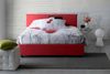 Dmora Doppelbett Alvacus, Bettkasten aus Stoff, Öffnung vorne, geeignet für Matratze 140x200 cm, 100 % Made in Italy, Rot Bild 5