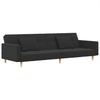 vidaXL Schlafsofa 2-Sitzer mit 2 Kissen Dunkelgrau Stoff 375800 Bild 2