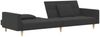 vidaXL Schlafsofa 2-Sitzer mit 2 Kissen Dunkelgrau Stoff 375800 Bild 5