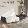 vidaXL Schlafsofa 2-Sitzer mit 2 Kissen Dunkelgrau Stoff 375800 Bild 3
