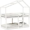 vidaXL Etagenbett mit Dach Weiß 90x190 cm Massivholz Kiefer 3282048 Bild 2