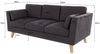 S-Style Möbel 3-Sitzer Sofa mit Holzfüßen im skandinavischen Stil Angeles, mit Wellenfederung Bild 2