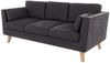 S-Style Möbel 3-Sitzer Sofa mit Holzfüßen im skandinavischen Stil Angeles, mit Wellenfederung Bild 5