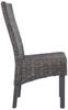 vidaXL Esszimmerstühle 6 Stk. Braun Kubu Rattan und Mangoholz 275468 Bild 4