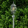 Hofstein Meyen Außenleuchte m. Bewegungsmelder, Wegeleuchte in antikem Look, Aluguß in Schwarz-Grün mit Kunststoff-Scheiben, Stehleuchte 130 cm, Retro-Vintage Gartenlampe, E27-Fassung, max. 60 Watt, IP44 Bild 5