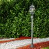 Hofstein Meyen Außenleuchte m. Bewegungsmelder, Wegeleuchte in antikem Look, Aluguß in Schwarz-Grün mit Kunststoff-Scheiben, Stehleuchte 130 cm, Retro-Vintage Gartenlampe, E27-Fassung, max. 60 Watt, IP44 Bild 2