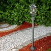 Hofstein Meyen Außenleuchte m. Bewegungsmelder, Wegeleuchte in antikem Look, Aluguß in Schwarz-Grün mit Kunststoff-Scheiben, Stehleuchte 130 cm, Retro-Vintage Gartenlampe, E27-Fassung, max. 60 Watt, IP44 Bild 4
