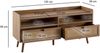 Lowboard 120x56x39cm TV-Kommode Eiche-Dekor Rattan Schubladen Stauraum Wohnzimmer Bild 4