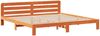 vidaXL Massivholzbett ohne Matratze Wachsbraun 200x200 Kiefernholz 855563 Bild 4