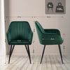 Esszimmerstuhl SULIS - Samt Grün 60x86x57 cm Schwarz | Essstühle Esszimmerstühle Küchenstühle Wohnzimmerstühle Bild 3