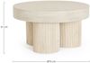 Couchtisch Dacca aus Mangoholz Ø 75cm, Creme Bild 2