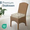 Beautissu Stuhlkissen 4er Set Bodenkissen Sitzkissen Mila, 50x50cm, Leinen, Matratzenkissen 10cm, 100% Baumwolle Stuhlkissen Indoor & Outdoor Bild 2