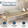 Beautissu Stuhlkissen 4er Set Bodenkissen Sitzkissen Mila, 50x50cm, Leinen, Matratzenkissen 10cm, 100% Baumwolle Stuhlkissen Indoor & Outdoor Bild 3