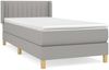 vidaXL Boxspringbett mit Matratze Hellgrau 90x200 cm Stoff, Härtegrad: H2 [3130401] Bild 2