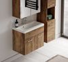 Badplaats Badmöbel Komplettset Montreal 60 x 35 cm Braun Eiche - Badezimmermöbel mit Waschbecken, Spiegelschrank und Badezimmerschrank Bild 4