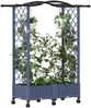 vidaXL Hochbeet mit Rankgitter und Dach Grau 124 x 40 x 129 cm PP 3423011 Bild 3