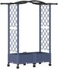 vidaXL Hochbeet mit Rankgitter und Dach Grau 124 x 40 x 129 cm PP 3423011 Bild 2
