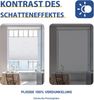 Sekey Wabenplissee Plissee Ohne Bohren 100% Verdunkelnd Weiß&Grau 45x100cm Bild 4