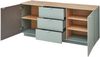Lowboard >Core< 3 Schubladen, 2 Türen, in schilfgrün supermatt / Artisan Eiche Dekor - 180x77x44 (BxHxT) Bild 3