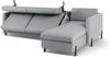 Micadoni Schlaf-Ecksofa Gloria 4-Sitzer Rechts Strukturierter Stoff Hellgrau 205x140 Bild 4