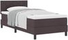 vidaXL Boxspringbett mit Kopfteil Dunkelbraun 90 x 200 cm Stoff 3338737 Bild 2