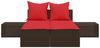 vidaXL Doppelte Sonnenliege mit Kissen Braun Poly Rattan 368395 Bild 4