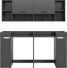 welltime Badmöbel-Set FALAS, TOPSELLER!, 6-teilig, Hauswirtschaftsraum Set, Breite 190 cm, (Set, 6-St, 2x Waschmaschinenumbauschrank, 2x Standregal & 2x Hängeschrank), Kombination, Waschmaschinenumbau, Waschmaschinenschrank, Wäschekammer Bild 3