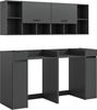 welltime Badmöbel-Set FALAS, TOPSELLER!, 6-teilig, Hauswirtschaftsraum Set, Breite 190 cm, (Set, 6-St, 2x Waschmaschinenumbauschrank, 2x Standregal & 2x Hängeschrank), Kombination, Waschmaschinenumbau, Waschmaschinenschrank, Wäschekammer Bild 4