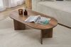 Stylish Walnut Coffee Table, 119 x 60 x 40 cm | 100% Melamine Coated Particle Board, 18 mm Thick | Perfect for Modern Living Rooms & Cozy Spaces Bild 4