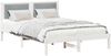 vidaXL Bettrahmen Hellgrau 135 x 190 cm Massives Kiefernholz 878133 Bild 3