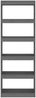Bücherregal | Standregal Grau 60x30x167,5 cm Massivholz Kiefer Bild 3