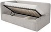 Selsey 'Fanko' Kinderbett 90x200 cm mit Rausfallschutz, Kopfteil links, Plüsch, Graubeige Bild 4