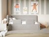 Selsey 'Fanko' Kinderbett 90x200 cm mit Rausfallschutz, Kopfteil links, Plüsch, Graubeige Bild 2
