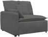 vidaXL Modulares Sofa mit Kissen Cordstoff Dunkelgrau 3321168 Bild 3
