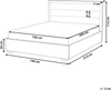 Bett mit Lattenrost Samtstoff ROUEN 140 x 200 cm Taupe Bild 2