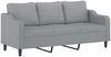 vidaXL 3-Sitzer-Sofa mit Zierkissen Hellgrau 180 cm Stoff 3200853 Bild 4