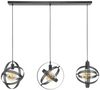 KAWOLA Hängeleuchte DILLY Hängelampe 3-flammig Metall schwarz 150 x 33 x 115 cm Bild 3